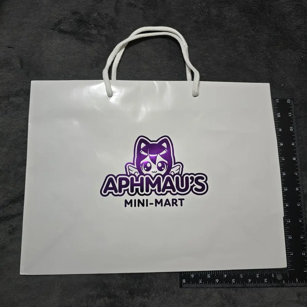 Aphmau’s Mini-Mart Official White Gift Shopping Bag Tote 16